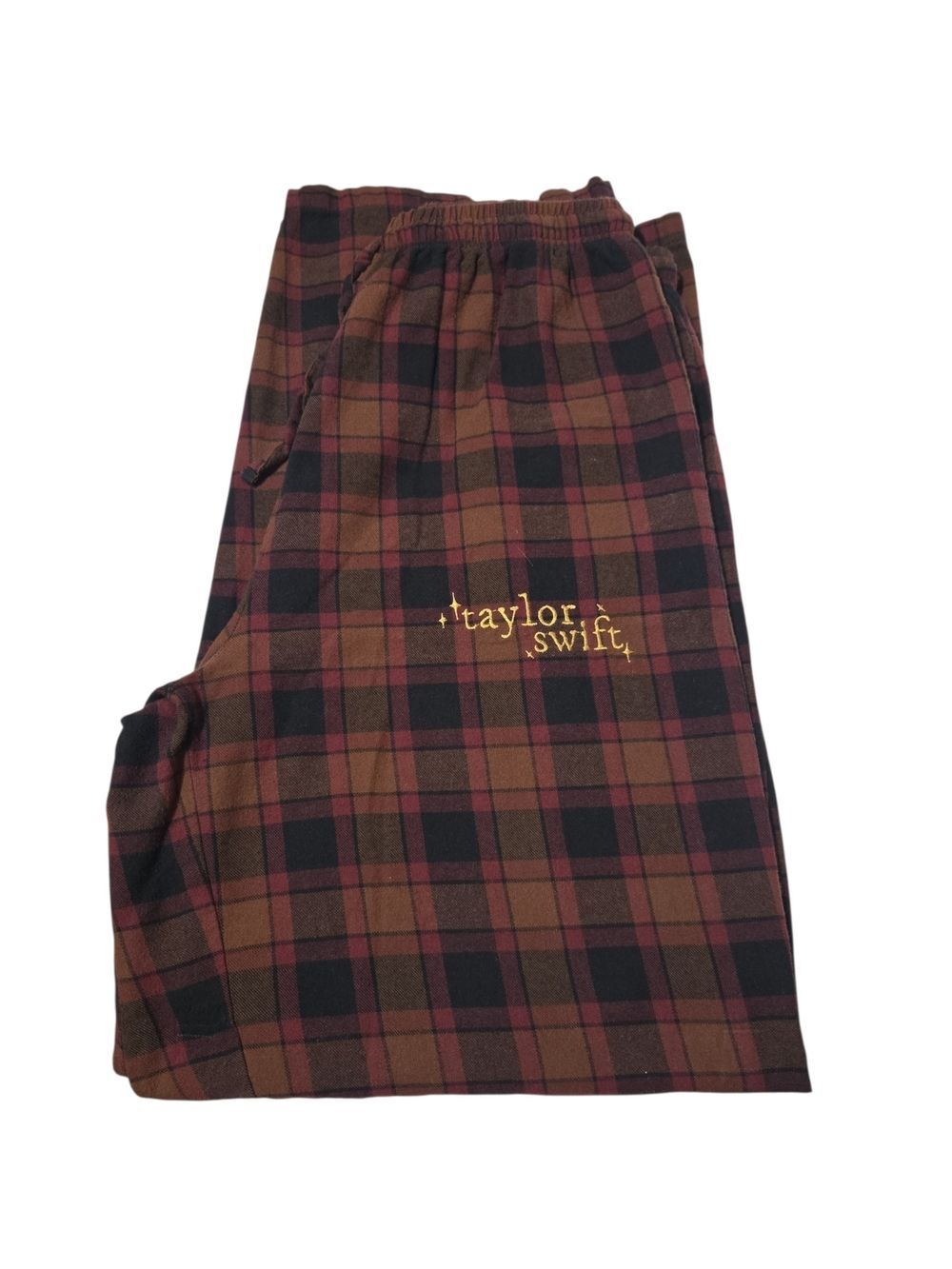 Taylor Swift Evermore Pajamas Medium PJ Womens Plaid Gold Rush Lyrics TS Merch - Picture 5 of 8